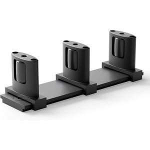 Siding Closet Door Floor Guide,Barn Door Guide for Bottom,Adjustable Bypass Door Floor Guide 3-Roller Design, Black