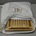 Bread Slicer for Homemade Bread - Adjustable Bamboo Bread Cutter with Knife, Foldable Slicing Guide & Crumb Tray - Bread Loaf Slicer for Sourdough, Cakes, Bagels, Loaves - Kitchen Gadgets Baking Gifts