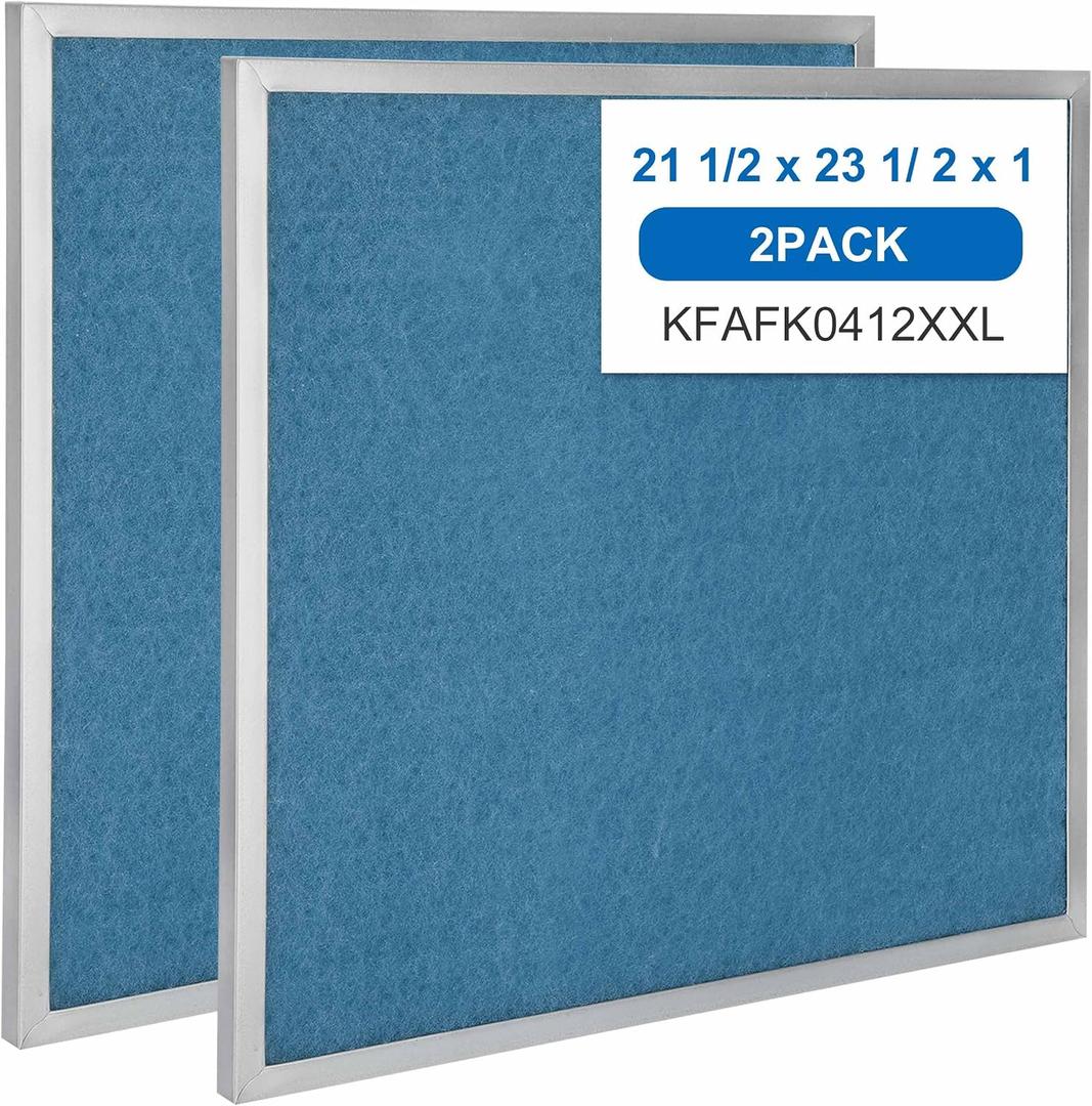 Bryant/Carrier/Payne KFAFK0412XXL Filter - 21 1/2 x 23 1/2 x 1, Washable Reusable Ac Filter for Models FA4CNC060, FE4ANB006 - 2-Pack