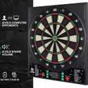 WIN.MAX Electronic Dart Board, LED Display Automatic Scoring Dartboard Sets for Adults with 12 Darts 100 Soft Tips, Dart Board Electronic Scoreboard, Power Adapter, Outdoor
