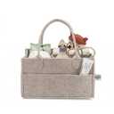 Parker Baby Diaper Caddy - Nursery Storage Bin and Car Organizer for Diapers and Baby Wipes - Oatmeal, Regular