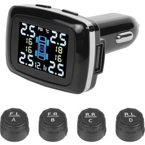 Tire Pressure Monitoring System,Tire Pressure Monitor,Car Accessories Car TPMS Tire Pressure System,Real Time Monitoring with 4 External Sensors,Fits 4-tire Vehicles Car Truck SVU RV Pickup
