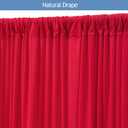 30x10ft Wrinkle Free Red Backdrop Curtain for Parties Soft Fabric Drapes Wedding Red Curtain Backdrop for Birthday Party Decorations Background for Photography 5x10ft, 6 Panels