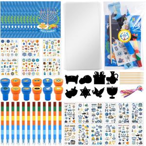 Pecopcock Winter Wonderland Party Favors Set with Snowflake Wands, Stamps, Pencils, Teen Party Supplies and Decorations (Hanukkah party-96)