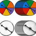 Chivao 20 Sets Twister Game Spinners Colorful & Clear Blank Board Erasable Math Fidget Spinners with Plastic Rotating Arrows for Classroom Fortune Prizes Carnival Events Birthday Party