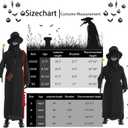 HAOSUN Plague Doctor Costume Set 8 in 1 Halloween Costumes Plague Doctor Mask Outfit for Men Adults (Xxxs Size)
