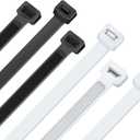 Strong Heavy Duty Zip Ties 14 Inch (600-Pack) -65LB Tensile Strength- Industrial Large Cable Ties for Outdoor Use, Long All-Weather Nylon Ties (Black)