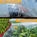 Clear Tarp 12 x 16 FT Medium Duty Waterproof Tarps Cover, Grommet Every 20 Inches, for Patio, Plant, Garden, Chicken Coop