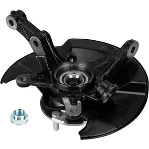 Front Right Steering Knuckle & Wheel Bearing Hub Assembly Fit for Honda Civic 2006-2011 1.3L 1.8L(without Si/MUGEN Si Model, Not fit 2.0L) Replace for 698451 698-451 44300SNA952, Passenger Side