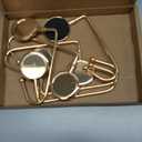 365park Christmas Mantle Stocking Holders Set of 6 - Upgrade Non-Slip Fireplace Hangers, Lightweight Metal Hooks for Christmas Party Decoration (Gold)