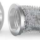 Magnetic Dryer Vent Coupling DV180 Airtight Seal Dryer Vent Connector Kit Easy to Clean Quick Connector Including a 2.6ft 4" Duct and two Clamps (Silver)