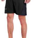 EZRUN Men's 7 Inch Quick Dry Running Shorts Workout Sport Fitness Short with Liner Zip Pocket (Large, Black)