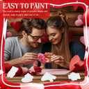 Soulchen 24 Pcs Paint Your Own Ceramic Bear Paint Craft Set Unpainted Ceramic Bears, Valentines Birthday Gift