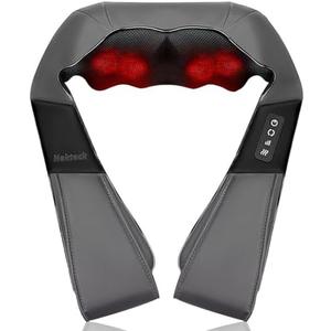 Shiatsu Neck and Back Massager with Soothing Heat, Nekteck Shoulder Massager for Pain Relief Deep Tissue, Electric 3D Kneading Massage Tools for Leg Body Muscle, FSA HSA Eligible, Corded Power