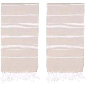 PADISHAHHOME Turkish Beach Towels, Pack of 1| Oversized, Quick Dry, Sand Free | 100% Cotton, Large 38x71 Towels for Beach, Pool, Travel | Ultra-Soft, Compact, and Absorbent | Beige