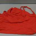 MANGOPOP Women's Cami Thong Bodysuit Double Lined Square Neck Backless Body Suit Adjustable Spaghetti Strap Tank Tops (Large, Red)