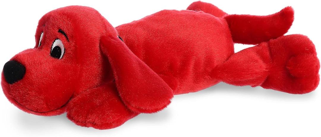 Aurora Playful Clifford Laying Clifford Stuffed Animal - Childhood Nostalgia - Lasting Companionship - Red 12 Inches
