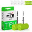 2 Pack TPU 29"/27.5"/26" Tubes 29/27.5/26 inch x 1.9-2.5 Inner Tubes, 1.77"/45mm Metal Presta Valve with Removable Core