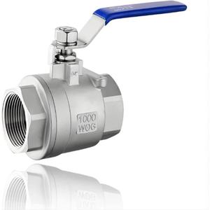 RQG 1-Piece Full Port Ball Valve, Shut-Off Ball Valve,1/2 Inch Female x Female Ball Valve With Blue Vinyl Handle, 1/2“ NPT 304 Stainless Steel Ball Valve for Water, Oil, and Gas,1000WOG(DN15 light)