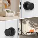 Goldenwarm Black Door Knobs Interior, Zinc-Alloy Privacy Matte Black Door Knobs, Heavy Duty Privacy Interior Doorknobs, Indoor Doorknobs for Bedroom, Bathroom (6 Pack)