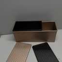 2Pack Pullman Loaf Pans with Lids  2.2 LB & 1 LB Dough Capacity, Non-Stick Carbon Steel Bread Pans for Homemade Sandwich and Sourdough Bread, Corrugated Toast Mold (Gold & Black)