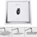 NearMoon Rain Shower Head, High Flow Stainless Steel Square Rainfall Shower, High Pressure Design, Awesome Shower Experience Even At Low Water Flow (8 Inch, Chrome Finish)