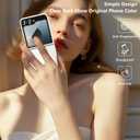 Hensinple for Samsung Galaxy Z Flip 6, Z Flip 6 Case, Magnetic[Compatible with MagSafe] Transparent Slim Shockproof Hard PC Rugged Phone Case Cover for Galaxy Z Flip 6/Galaxy Z Flip 7 FE(White)