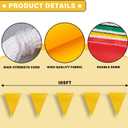 105ft Pennant Banner Flags, 7x10 Yellow 45 Pcs High Visibility Safety Flagging on String, Triangle Pool Flags for Backstroke, Construction Events Party Decoration Parking Marking Outside
