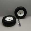 2 Pack, 13x5.00-6 Flat Free Lawn Mower Tire and Wheel, 13x5-6 Riding Lawnmower Tire with 3"-6" Centered Hub and 3/4" & 5/8" Bearings, Tractor Turf Tire Turf-Friendly, 2 Pack