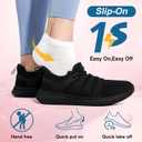 Slip On Sneakers Women Non Slip Work Shoes Water Resistant Comfortable Black Slip Resistant Breathable Lightweight Walking Shoe Zapatos Antideslizantes para Mujer, Black, 5