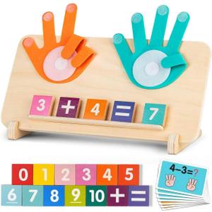 GUEETIC Preschool Learning Toys for Toddlers 3-4, Educational Math manipulatives Number Counting Blocks for Kids, Montessori Toys for 3-5 Year Old Boys Girls Birthday Gifts