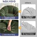 MAXYOYO Giant Bean Bag Chair, Pumpkin-Shaped Bean Bag Sofa, Oversized Boneless Couch Sofa in a Box, Comfy and Lazy Lounge Chair for Dorm, Living Room, Green