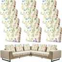 Spring Wildflower Patio Cushion Covers Spring Floral Stretch Outdoor Couch Cushion Cover Replacement Outdoor Sofa Slipcovers for Home Patio Furniture Covers Washable Reusable Chairs Protector 12PCS