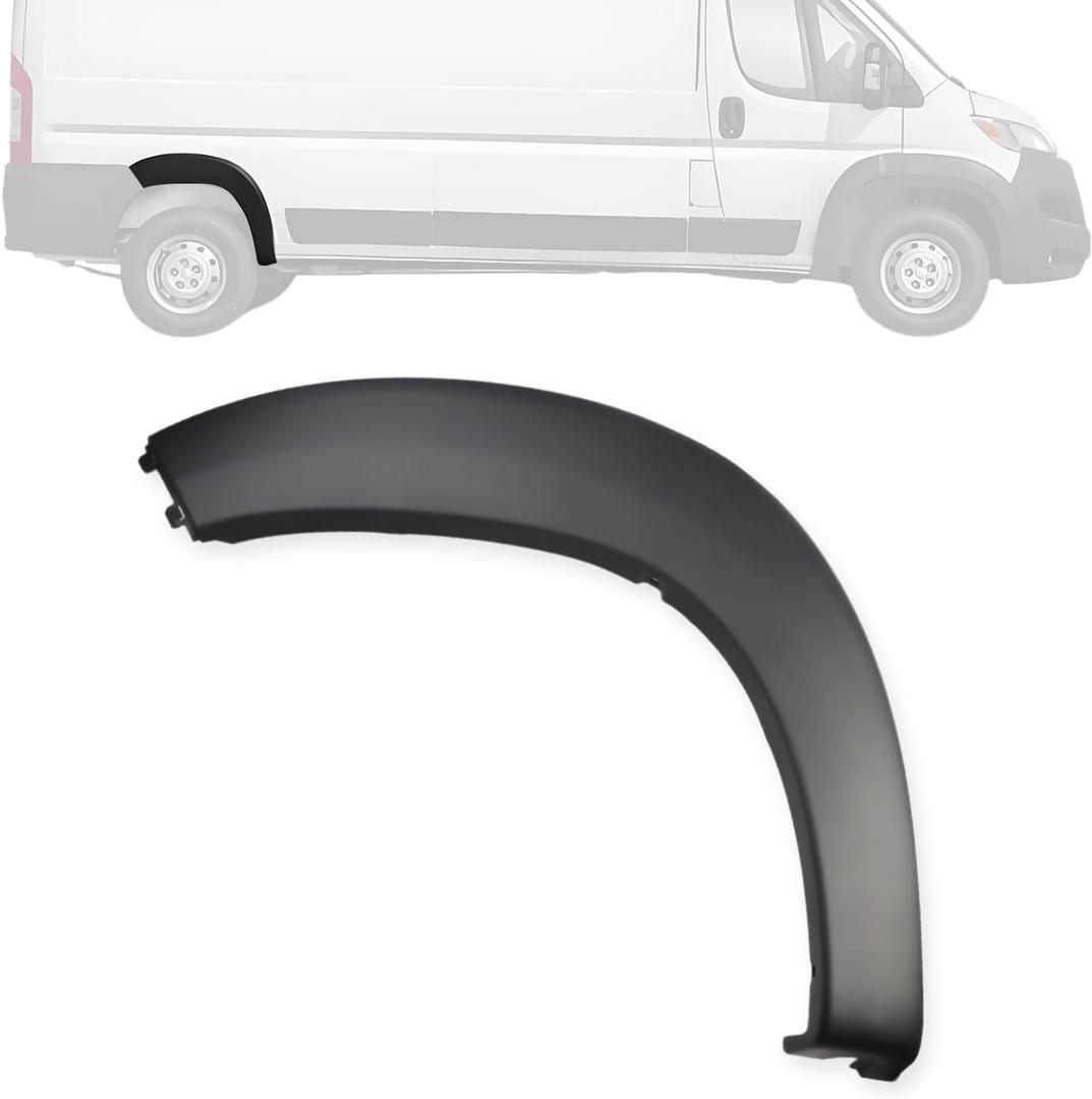 Rear Right Passenger Side Door Fender Flare Molding Trim, Wheel Arch Panel Cover for 2019-2025 Ram Promaster, [Durable & Sturdy] Wheel Fender Trim Molding, 1 PC