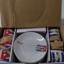 YSSER Cuban Flag Espresso Cup Set, 2.5 oz Cups with Saucers, 12 Piece Set