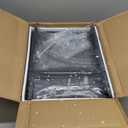 Consumest Microwave Stand, Adjustable Coffee Bar Cabinet, Multifunctional Pan Organizer with 6 Hooks and 3 Shelves, Bakers Rack for Shovel, Pots, Fruits, Vegetables, Grey & Black