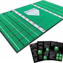 Stride Right Hitting Mat Training System | 2-in-1 Baseball & Softball Batting Mat with Instructional Guide for Stance, Stride & Setup | Improve Swing Mechanics & Consistency
