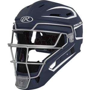 Rawlings | VELO 2.0 Catcher's Helmet | Baseball | Junior (6 1/2" - 7") | Navy/White