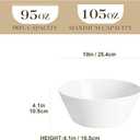 MALACASA Serving Bowls, 105 OZ Large Salad Bowls Set of 2, Porcelain White Bowls for Kitchen, Deep Bowls for Salad, Soup, Pho and Fruit, Ceramic Serving Bowls for Party, Microwave Safe, Series Regular