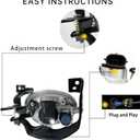 2Pcs Fog Lights Assembly Compatible With 2010-2011 Honda CRV - Front Bumper With H11 12V 55W Halogen Bulbs, Switch, Wiring - Clear Lens 1 Pair