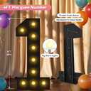 4FT Marquee Light Up Numbers, Black Giant Marquee Number 5, Pre-Cut Foam Board Set Can Be Used for Birthdays,Weddings,Party Anniversaries