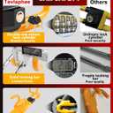 Tevlaphee Steering Wheel Lock - Heavy Duty Antitheft Device and Car Security Lock with Adjustable Locking and 3 Keys - Great Vehicle and Truck Deterrent (Yellow)