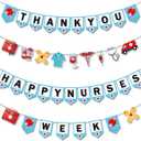Nurses Week Decorations, Thank You Nurses Wall Hanging Banner, Happy Nurse Day Party Banner, Nurse Appreciation Home Decor Congrats Grad Signs Indoor Outdoor Nursing Graduation Party Supplies
