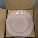 Euro Ceramica Savannah Collection 8.75" Elegant Ceramic Salad/Dessert Plates, Pink