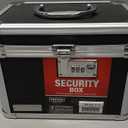 Vaultz Secure Security Lock Boxes - Safe Combination Lock Box, Storage for Documents, Valuables, Medicine & Money - 9.88 x 7.75 x 7 Inch - Black/Chrome
