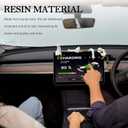 2-Pieces Mini Duck Resin Car Central Control Screen Decoration - Universal Fit for Sedan, SUV, and Truck (White-A)