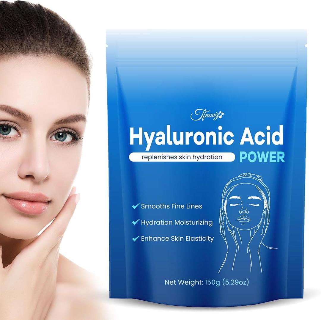 Hyaluronic Acid Powder, DIY Hyaluronic Acid Serum for Face, Water Soluble Hyaluronic Acid Powder for Skin Deep Hydration and Moisture, Low Molecular Weight(3.53oz)