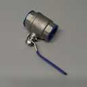 VARMHUS NPT Female 316 Stainless Steel Full Port Ball Valve Vinyl Handle WOG1000 (1-1/4")