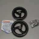 2 Pcs 6" Replacement Wheels for Rollator Walker Wheelchairs Walker Wheels Replacement Drive Rollator Wheels Parts(Black, 6 Inch)