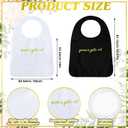 Chicingyou 2 Pcs Wedding Adult Bibs for Bride and Groom Gold Embroidered Clothing Protectors Gag Gifts Bibs Washable